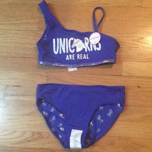 Brand new unicorn justice bathing suit
